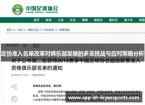 足协准入名单改革对俱乐部发展的多重挑战与应对策略分析 足协准入名单改革对俱乐部发展的多重挑战与应对策略分析